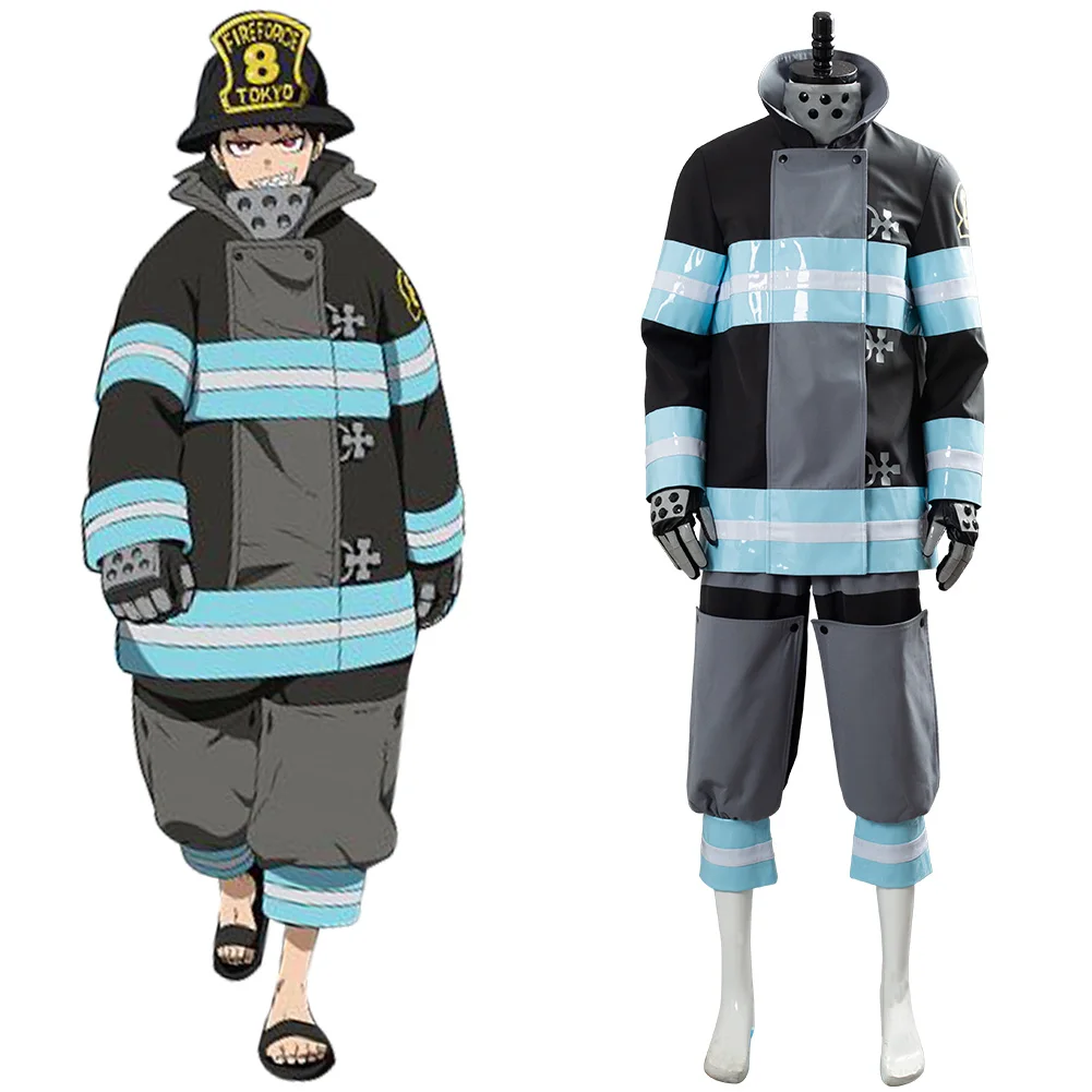

Костюм для косплея пожарной команды из аниме «коньюар нет шоубутай», униформа для Хэллоуина, Shinra Kusakabe