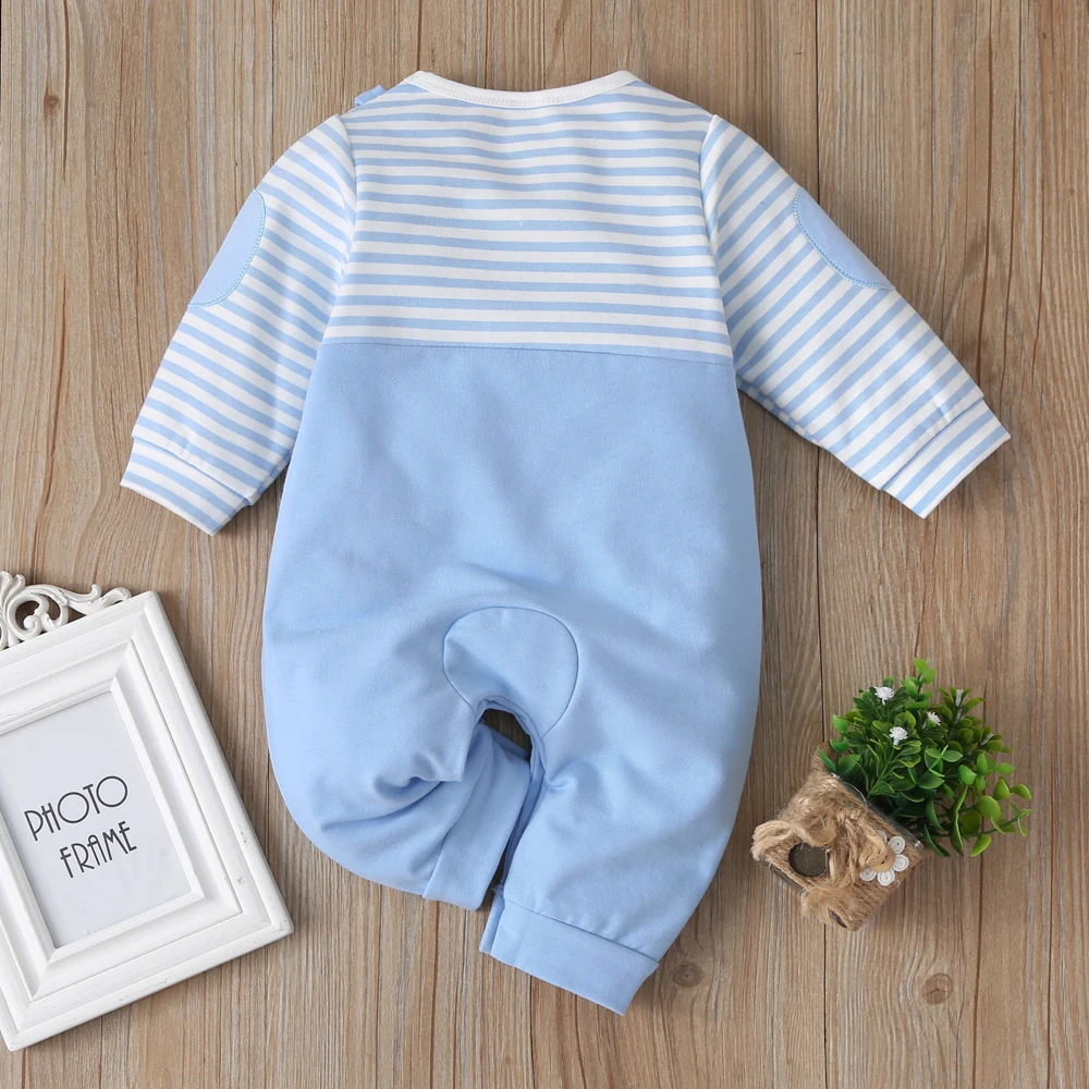 Новинка для новорожденных Одежда малышей мальчиков и девочек в полоску