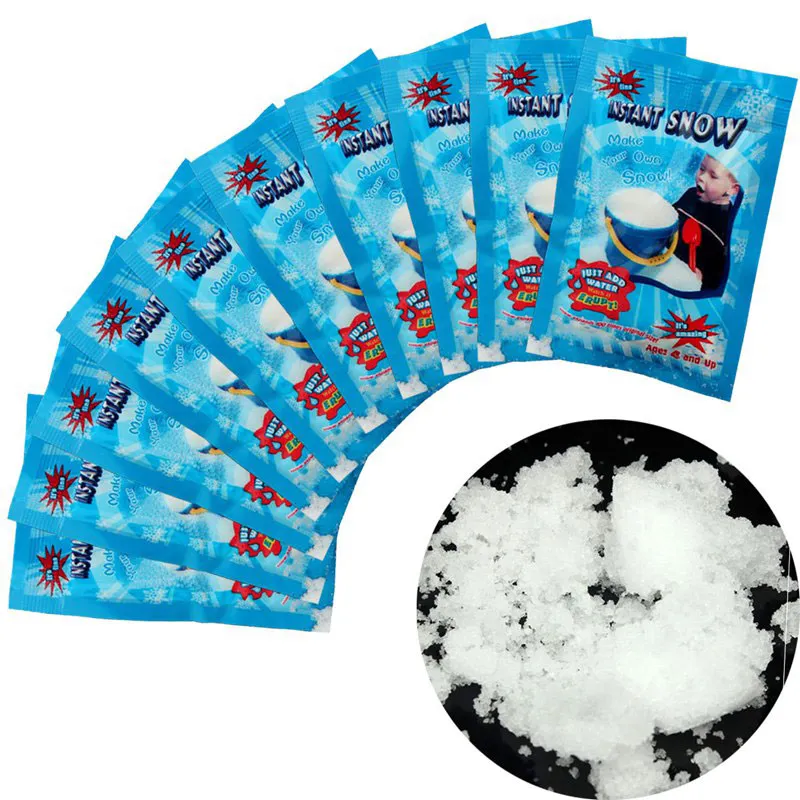 5/10 шт/комплект искусственный снег Instant Snow Powder Снеж. Порошок пушистый Снежинка