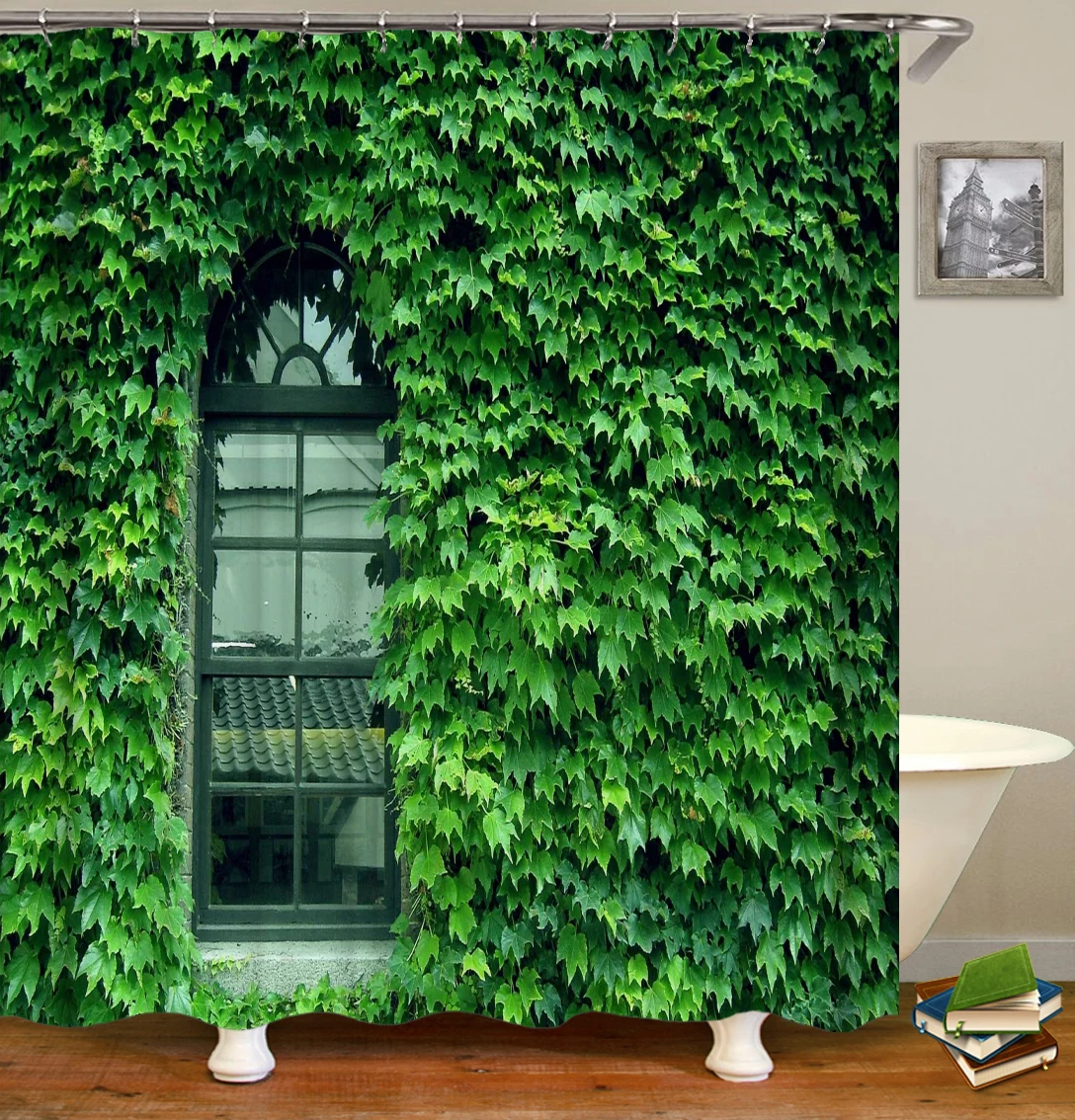 3D green bamboo forest printing bathroom shower curtain polyester waterproof and mildew proof home decoration | Дом и сад