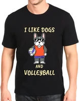 volleyball dog short sleeved fashion loose top mens men