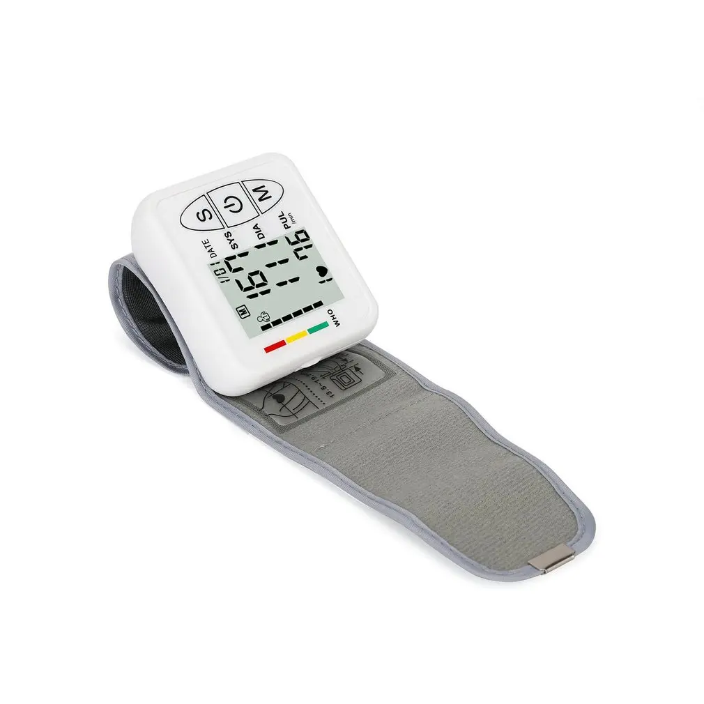 

Автоматический прибор для измерения артериального давления на запястье, тонометр с цифровым ЖК-экраном, портативный медицинский сфигмоман...