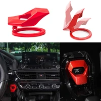 3d car engine push button protection cover cover decorative trim sticker for universal honda civic dodge challenger charger