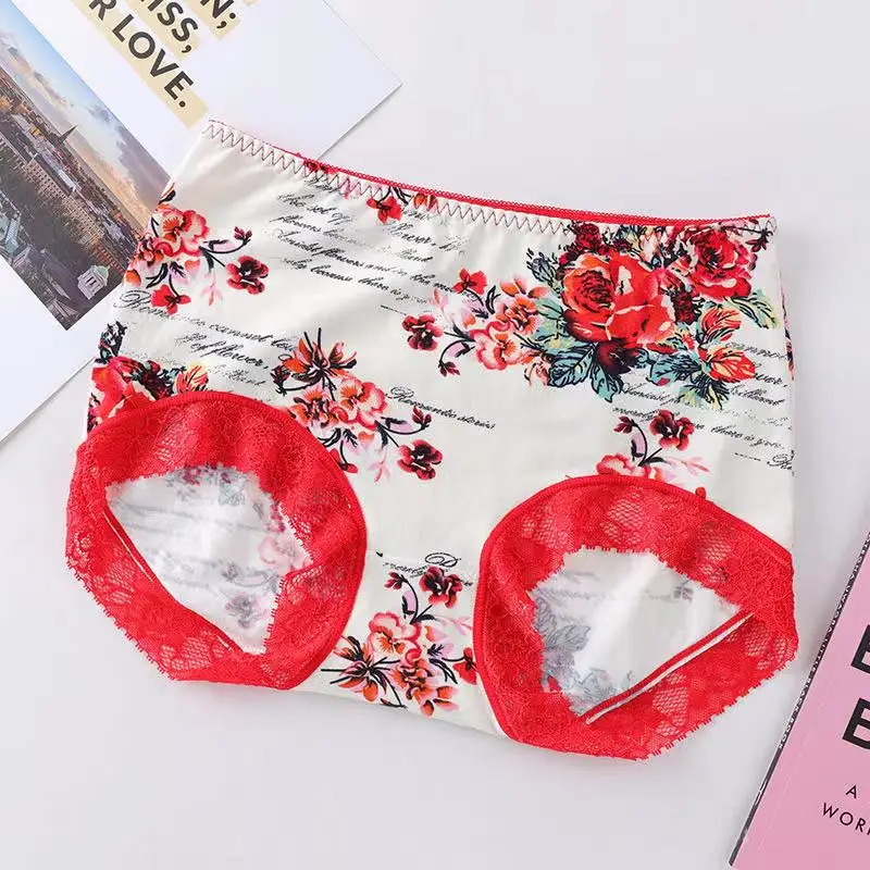 

Sexy Underwear Breathable Skin-friendly Lace Seamless Antibacterial Pure Cotton Women's Panties Sexy Boxer Knicker 2021 Fanshion