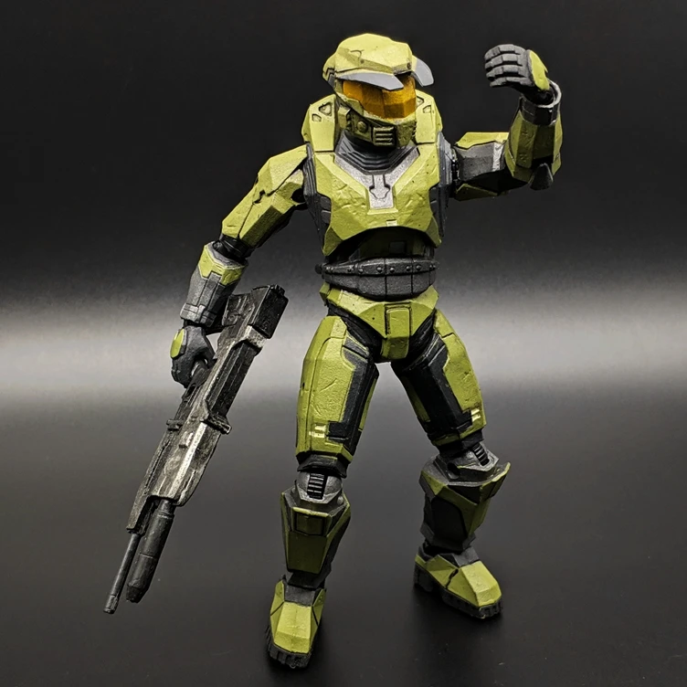 Новинка HALO Spartan Warrior Sergeant Halo модель Фигурка Mezco macfarlan - Цвет: Красный