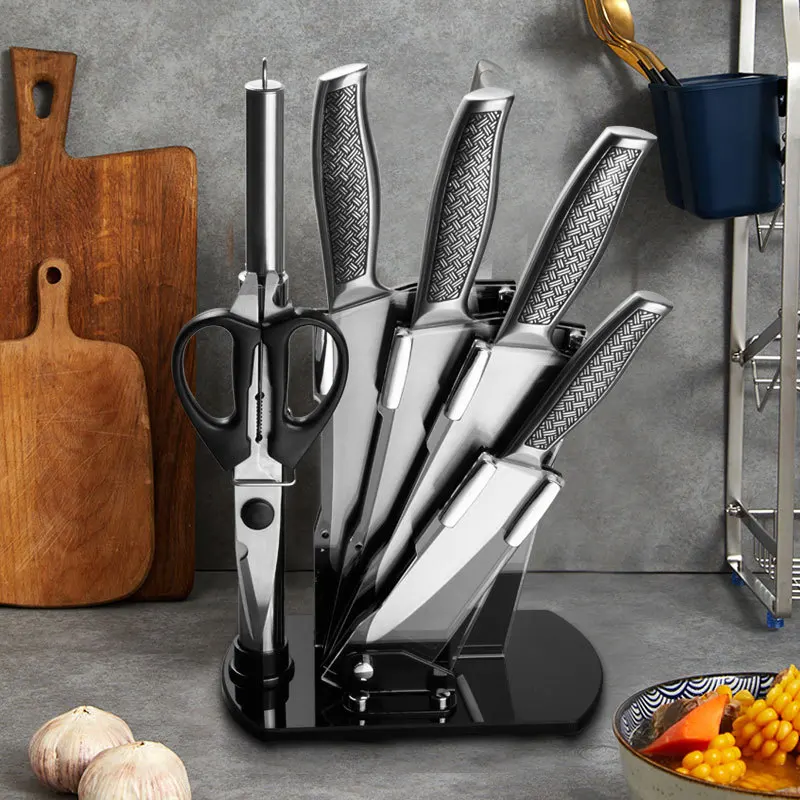 

Household kitchen knife sharp knife set sliced meat knife bone chopping knife seven piece set kitchen knife set knife