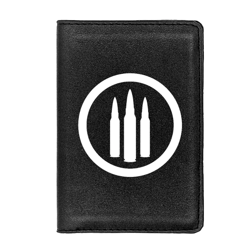 

Classic Fashion Bullet Design Printing High Quality Leather Passport Case
