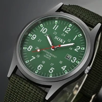 soki mens nylon 30m waterproof quartz wristwatches luxury watch men designer brand famous business watch male smart saat erkek