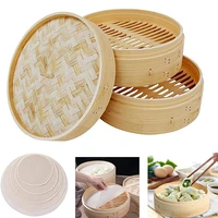 15cm bamboo steamer fish rice vegetable snack basket set kitchen cooking tools cage and cage cover cooking cookware cooking