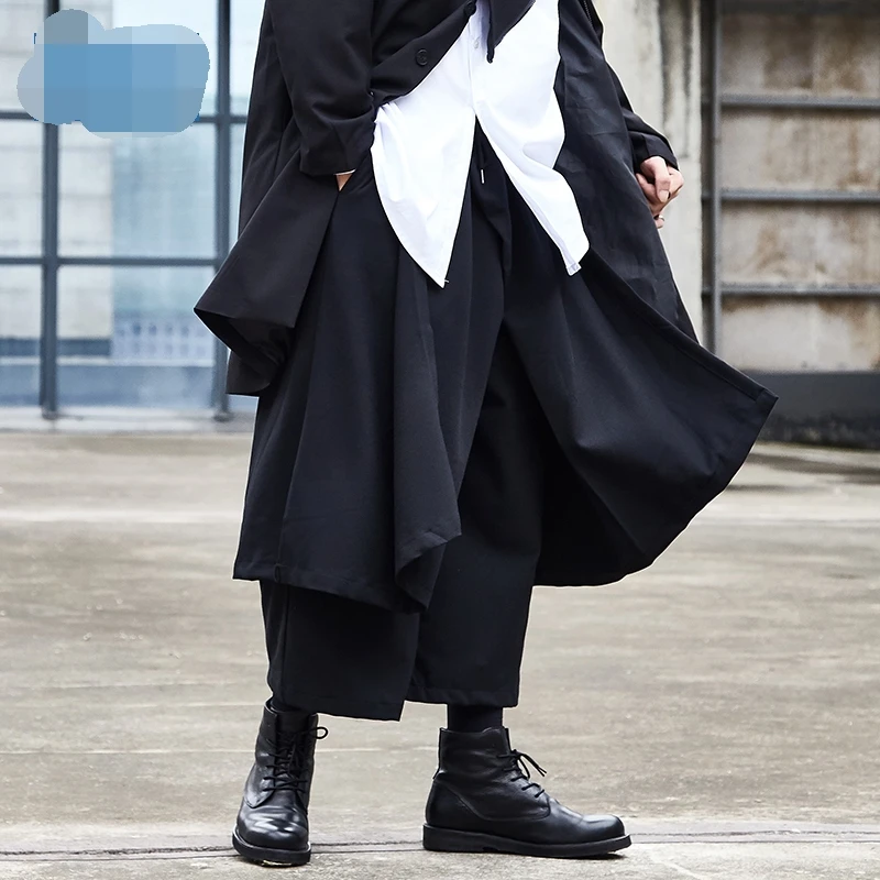 Оригинальный бренд tide широкие брюки с многослойным дизайном мужские