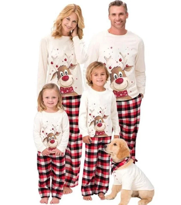 

Family Christmas Pajamas Matching 2021 Mother Kids baby Pyjamas Clothes Set Look Sleepwear Mother And Daughter Father Son Outfit