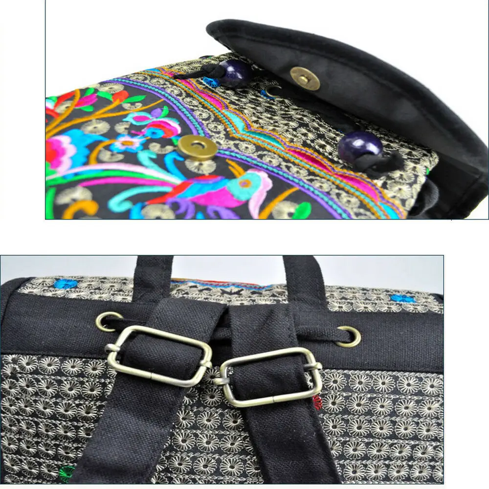 Женский многоцветный рюкзак с вышивкой пиона в этническом стиле женская модная