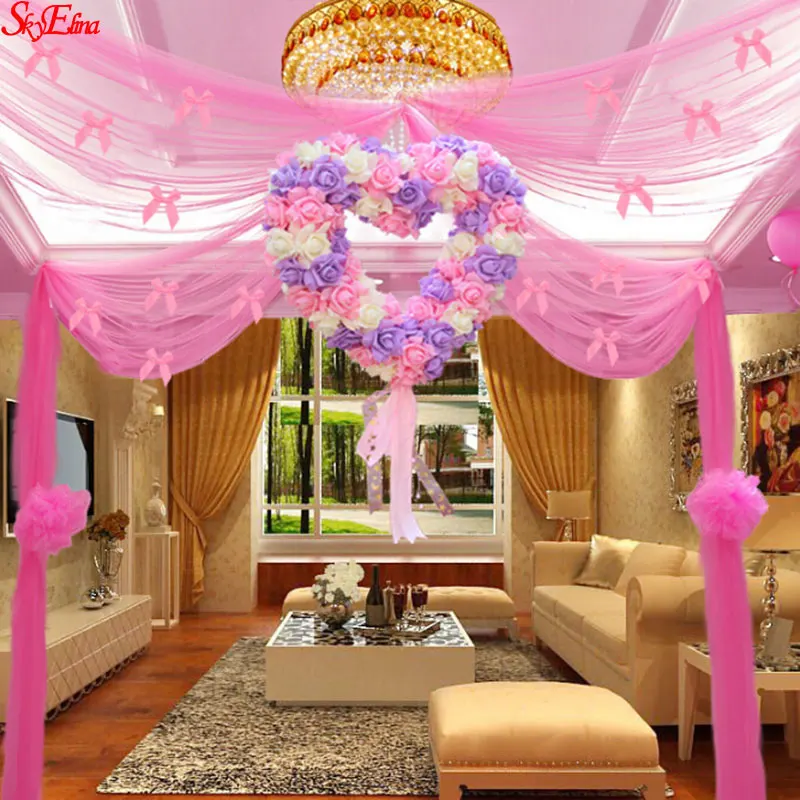 Тюль в рулоне 15 см * 5 м органза шелк арки свадебный автомобиль Декор марля элемент