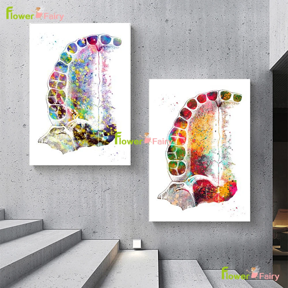 

Teeth Dentistry Dental Tooth Nordic Poster Dentist Wall Art Canvas Painting Cuadros Wall Pictures For Living Room Decor Unframed