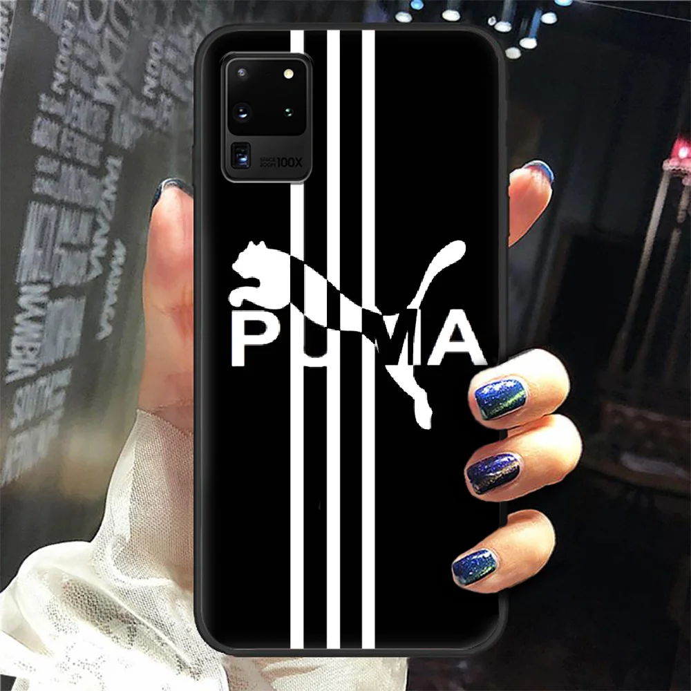 

Puma Sports Brand Phone Case Cover Hull For Samsung Galaxy S 6 7 8 9 10 e 20 Edge Uitra Note 8 9 10 Plus black Bumper Fashion
