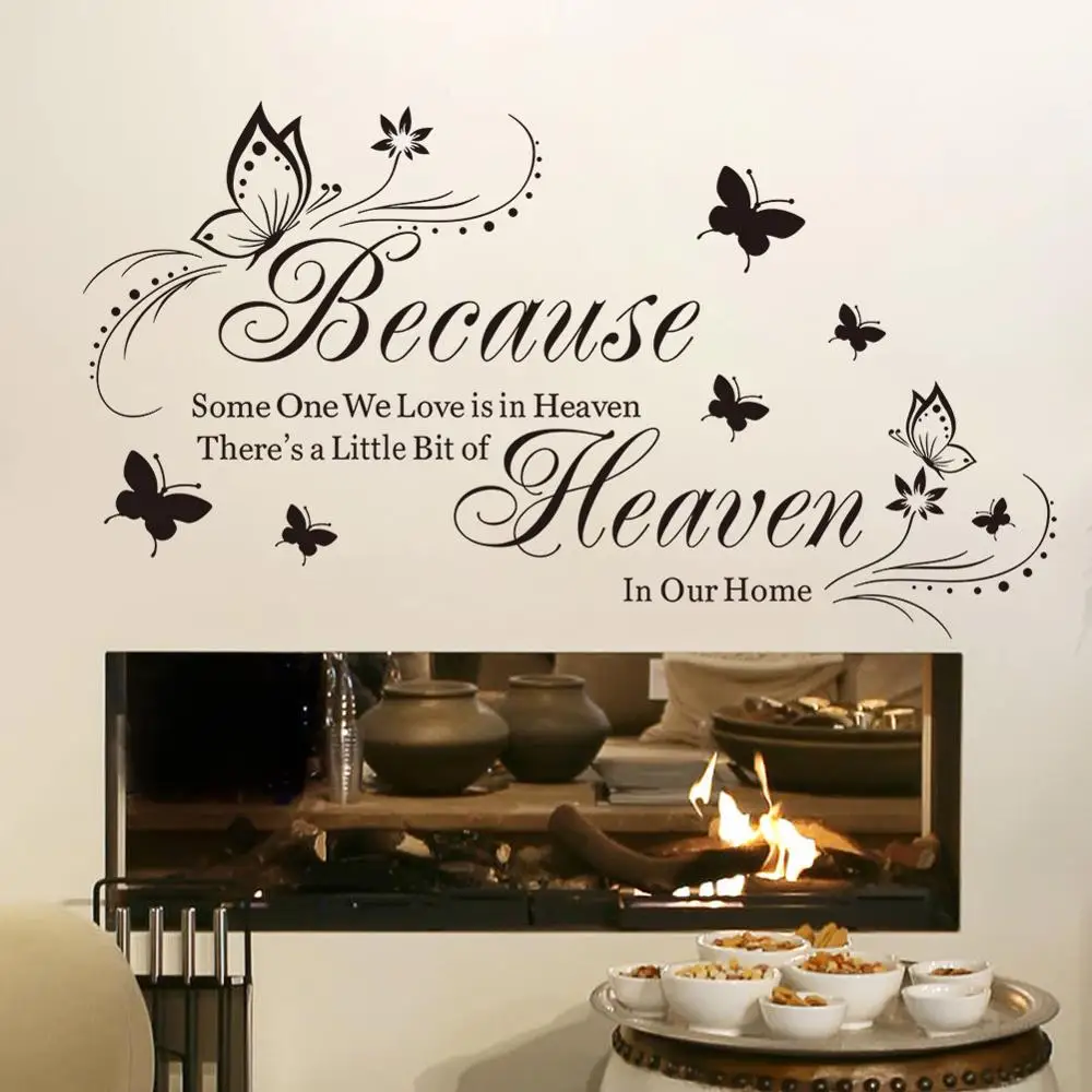 Because butterfly wall sticker bedroom living room background decoration home mural | Дом и сад