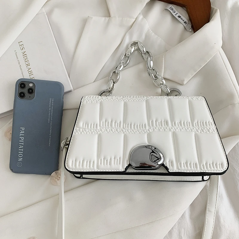 

Casual Concise Small Square Bag Ladies Soft Leather Chain Crossbody Bags for Women Ladies Shoulder Bags Summer Handbags