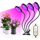 Фитолампа полного спектра для выращивания растений, LED полосветильник с 4 головками, 60 Вт, с таймером, 5 в постоянного тока