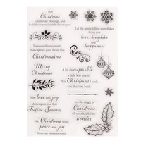 christmas stamps flower stamp scrapbook paper transparent clear handmade decoration gifts rubber stamp for card diy scrapbooking