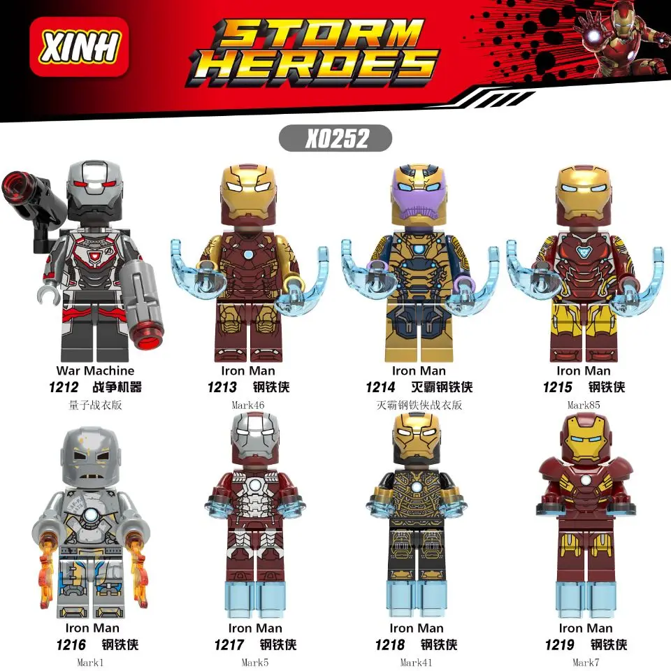 Legoed Marvel Мстители 4 endgame Капитан Америка Железный человек танос Халк строительные