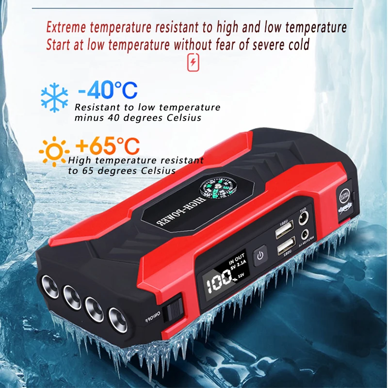 400A Car Jump Starter Power Bank 20000mAh Portable Charger Powerbank Emergency Booster Starting Device Battery Station | Автомобили и