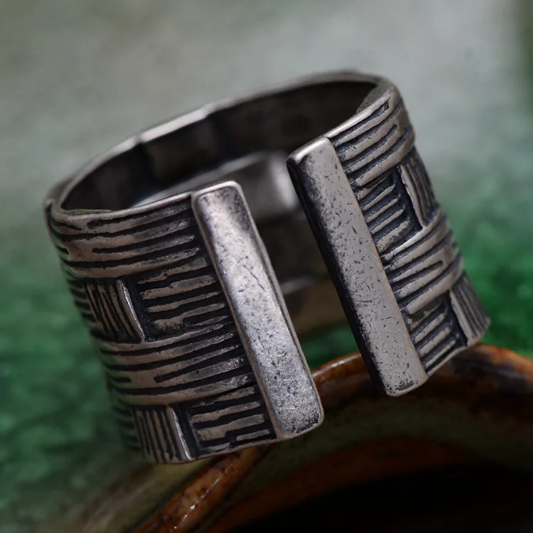 Одноцветное кольцо с плетеным орнаментом из стерлингового серебра 925 пробы для