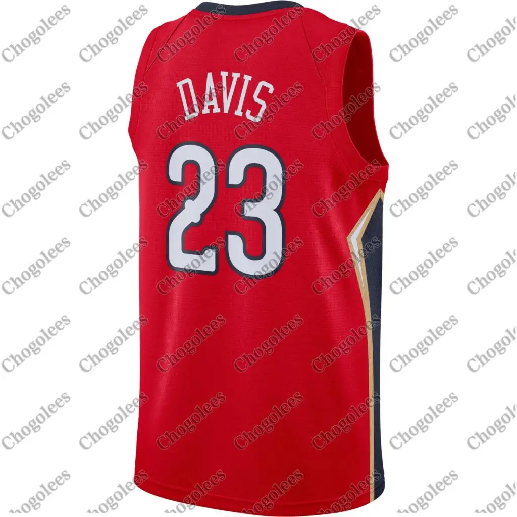 

Men Basketball Jersey Anthony Davis New Orleans Swingman Jersey Statement Edition Red