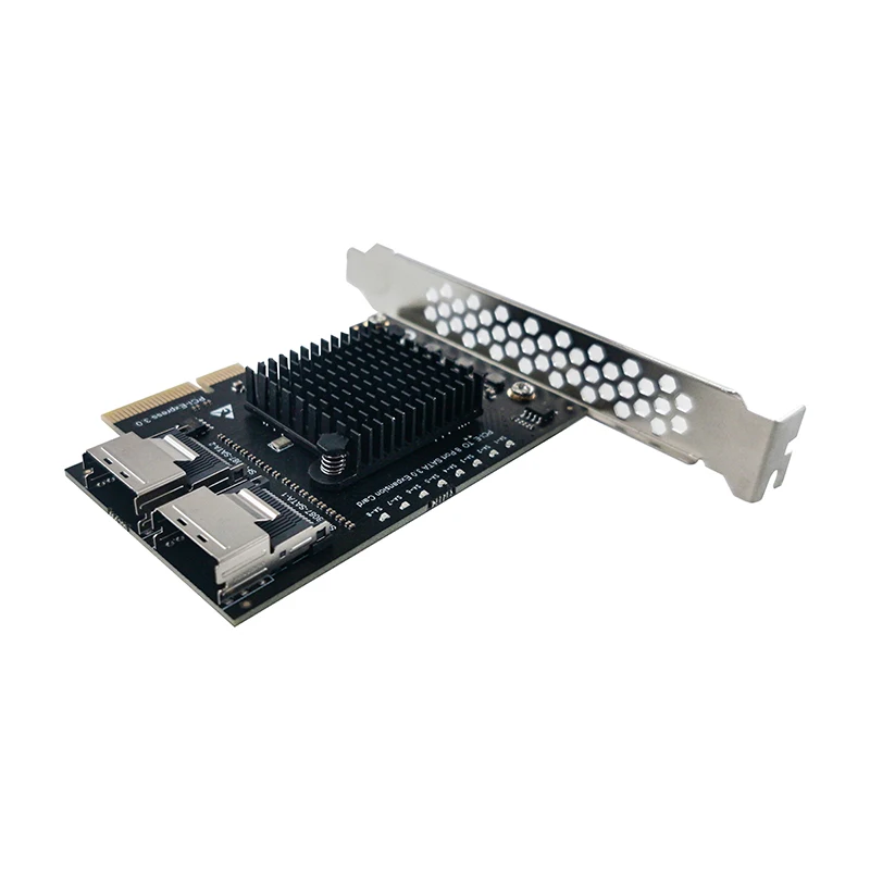 8 портов SATA 3 0 SFF8087 PCIe X4 к мини SAS контроллеру SFF 8087 SFF-8087 SATA3 ASM1166 адаптер чипа плата