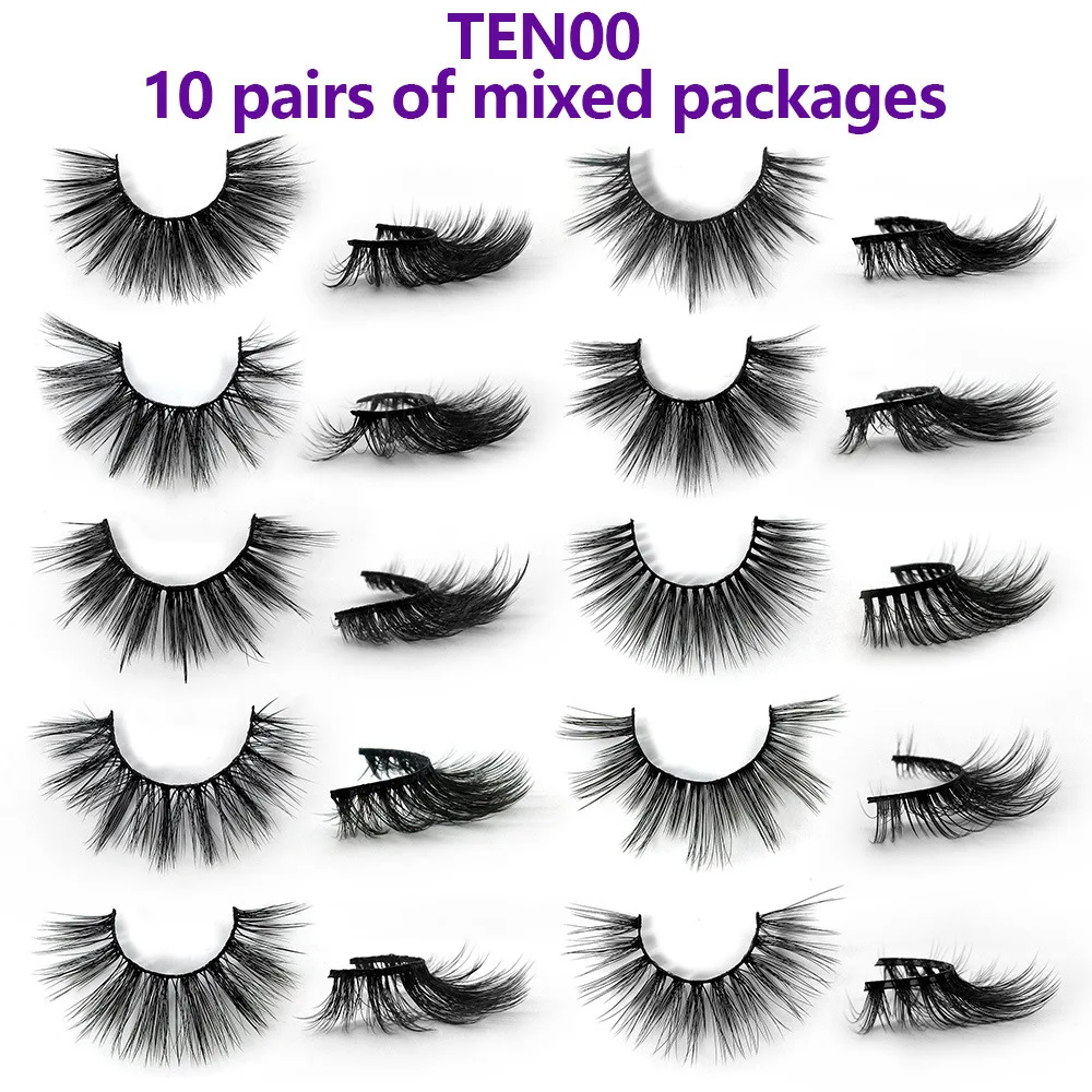10 Pairs/set Natural Thick 3D False Eyelashes Mixed Models Fashion Eyelash Lashes Extension Supplies Big Eye Tools | Красота и