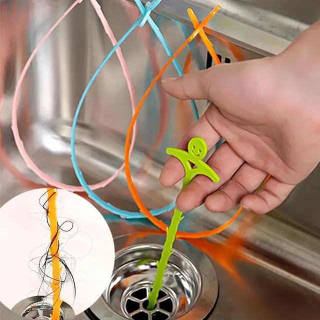 Sink Cleaning Tool Cleaning Hooks Tools Kitchen Device Sewer Kits Floor Smiling Face Designed Sink Practical Hair Cleaner