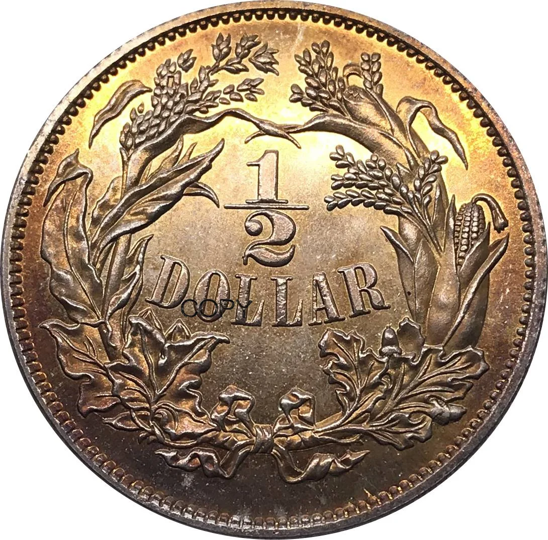 Соединенные Штаты Америки 1859 монета США 50 C половина 1/2 доллара свобода ГОЛОВА