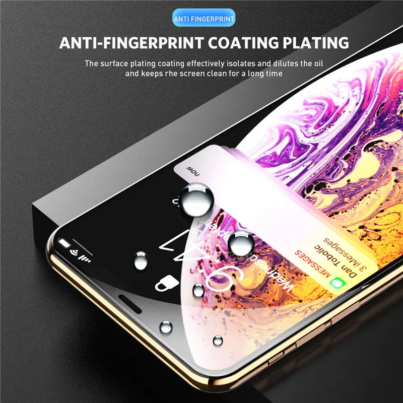 Закаленное стекло 10D для iPhone 11 Pro Max XR XS X 7 8 6s Plus Защитная пленка экрана Plus| |