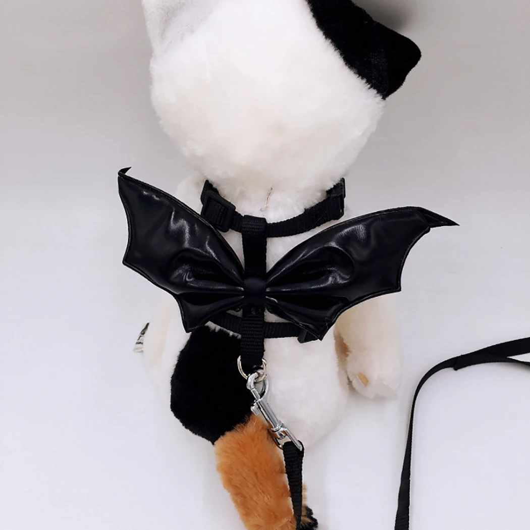 Small Dog Harness and Leash Set Bat Wing Pet Cat Vest with for Puppy Dogs Chihuahua Yorkies Halloween | Дом и сад