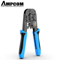 ampcom ratcheting rj45 crimp tool 8prj45 6prj12 rj11 cat5e cat6 crimping tool rj45 crimper tool cut strip tool