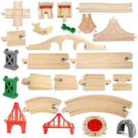 wooden railway track accessories wooden train track set wood rail tracks fit for thomas train car toy educational toys kids gift