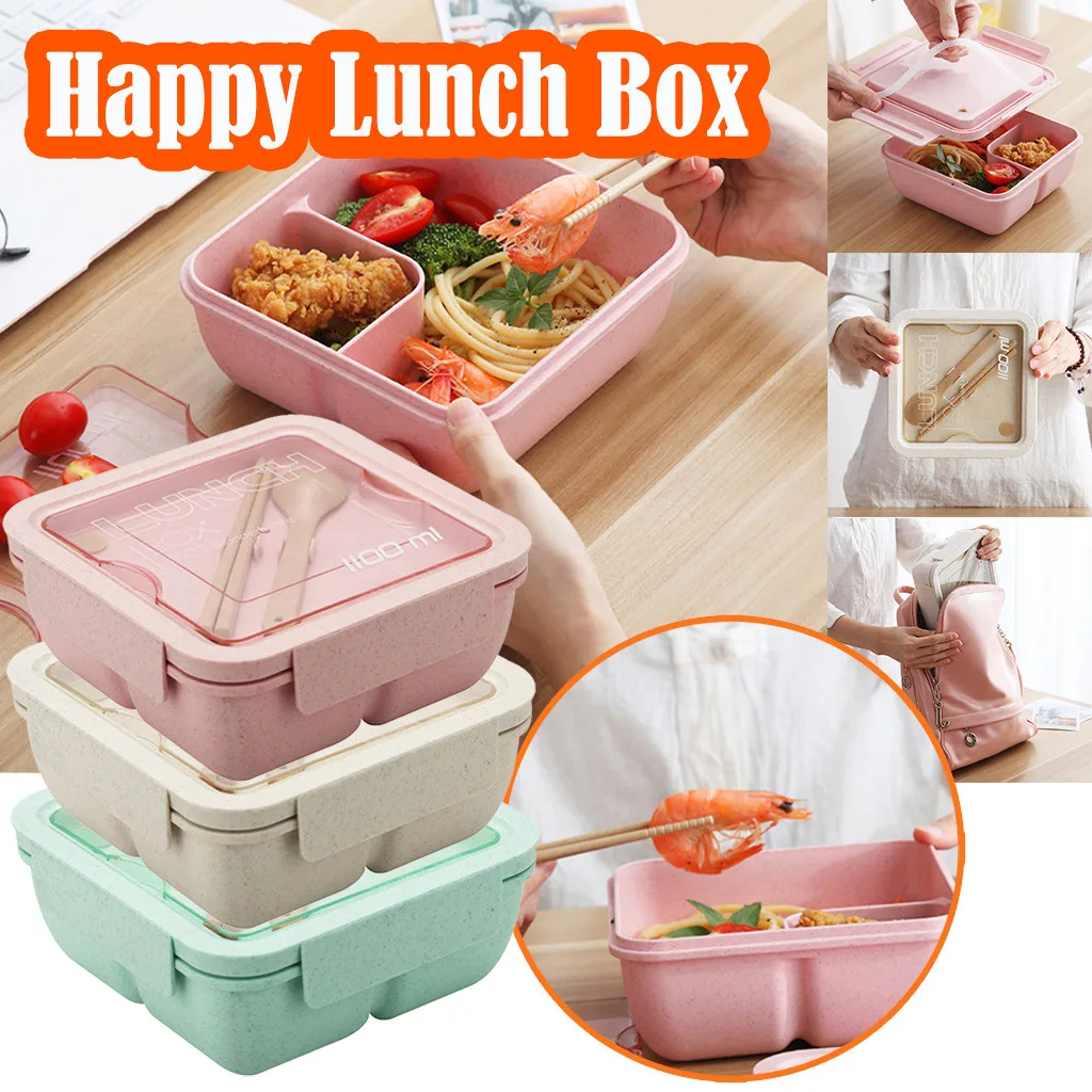Пшеничная соломенная коробка для обеда микроволновая печь с подогревом Bento