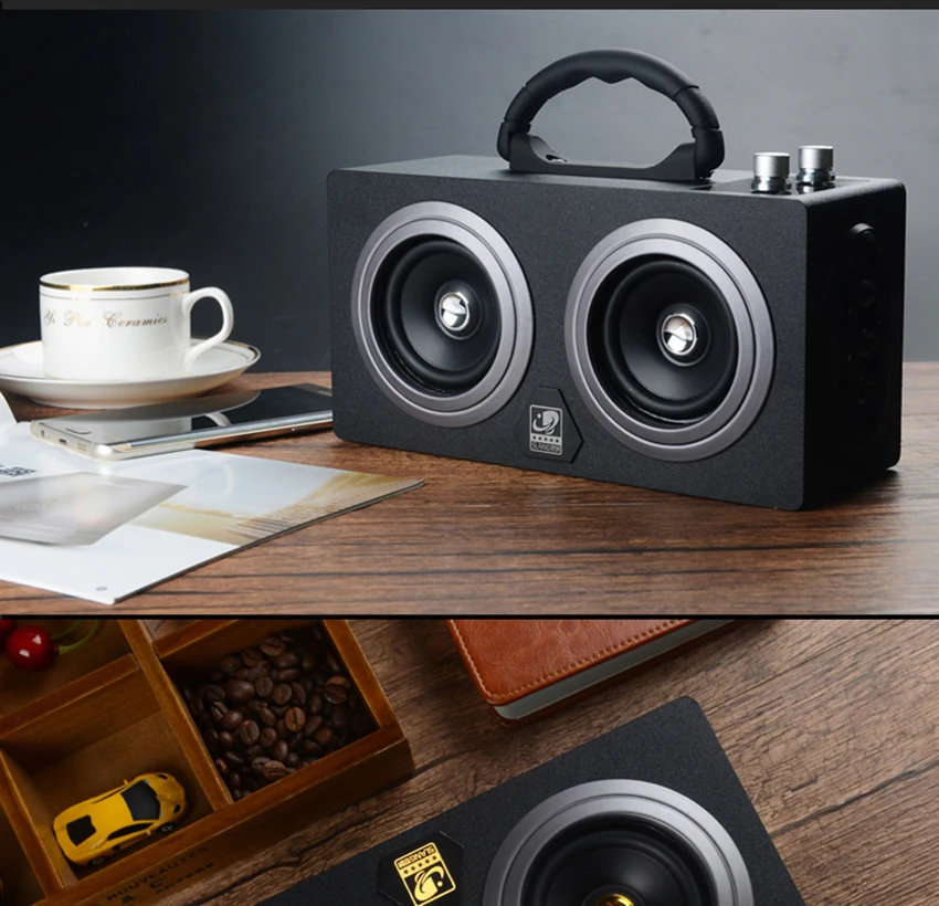 New Bluetooth Speaker Outdoor Portable Multi-function Retro Wooden Audio TV Hip-hop Subwoofer Punk Graffiti Speakers FM | Электроника
