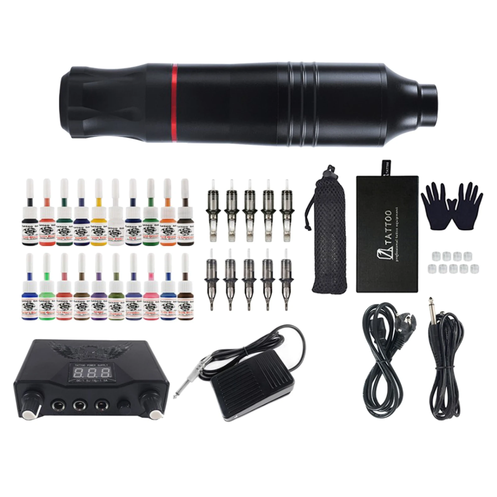 

Professional Cartridge Tattoo Machine Pen Rotary Set for Tattoo Artists Beginners -EU Plug