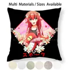 Наволочка с изображением монстра мусуммы Мии из хлопка и льна