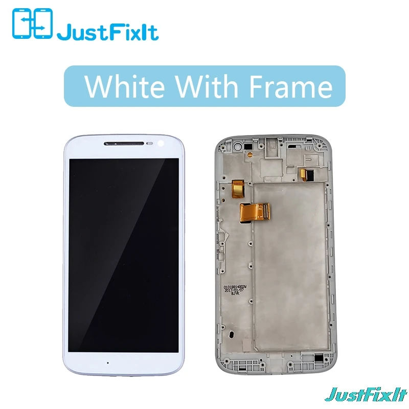 White With Frame Для moto rola moto G4 ЖК-дисплей сенсорный экран дигитайзер сборка для moto G4 XT1625 XT1621 XT1624 ЖК-экран с рамкой - Цвет: White With Frame