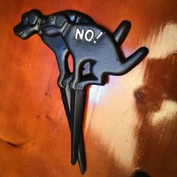 no pooping yard sign cast iron no puppy decorated inserted european american grass garden decoration