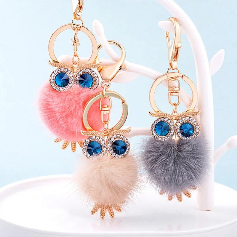 43 стиля женский сова брелок Золотой металлический кристалл кулон Мода Девушка