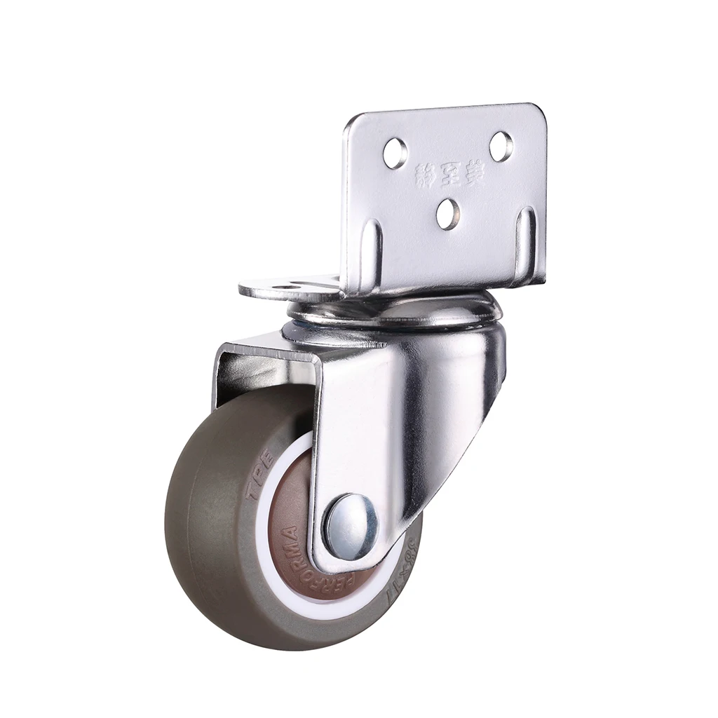 Набор из 4 сверхмощных поворотных колесиков бесшумный резиновый ролик с винтами