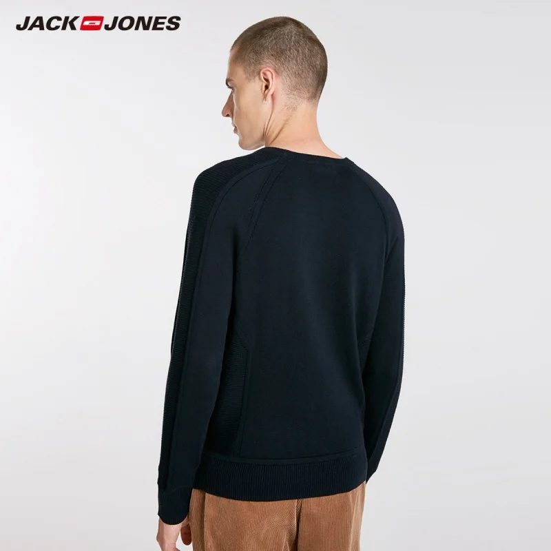 JackJones осенний мужской удобный хлопковый Повседневный цветочный свитер с длинным