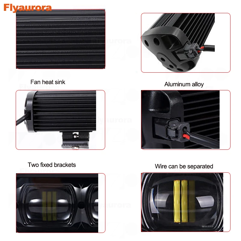 Светодиодная панель 6D для внедорожника 30 Вт 60 90 120 150 180 210 240 автомобиля 12 В 24