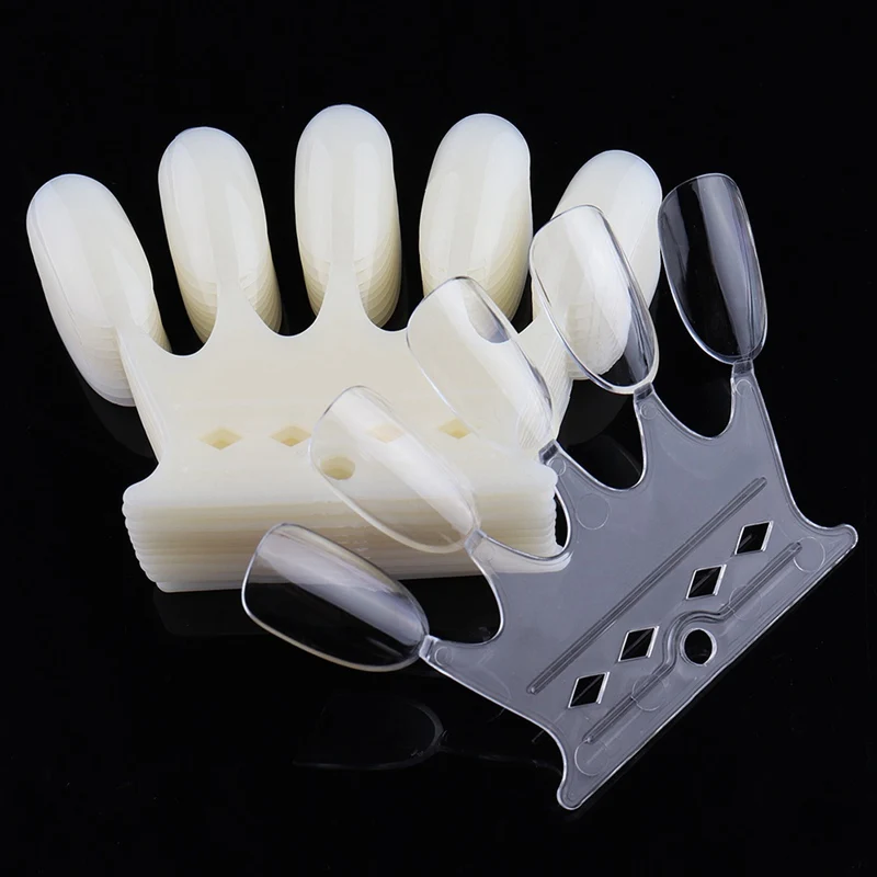 Корона 50 типсов для ногтевого дизайна искусственные ногти цветная палитра