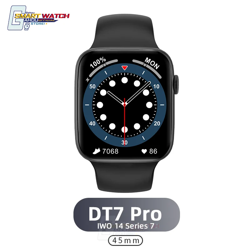 2022 Смарт-часы 7 DT7 Pro IWO 14 Беспроводная зарядка NFC Bluetooth фитнес-трекер Мужские