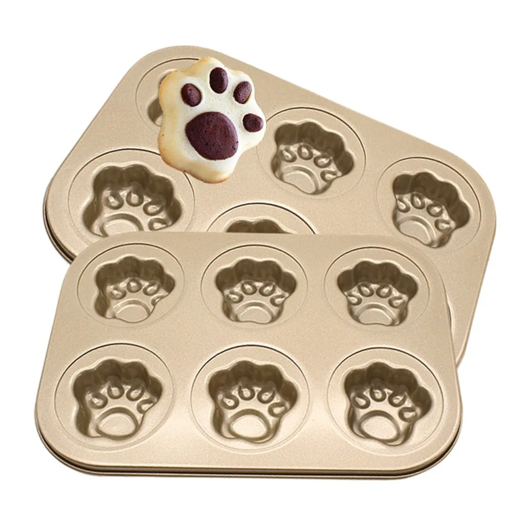 Антипригарные формы для печения кошачьи лапы из углеродистой стали печенья 6