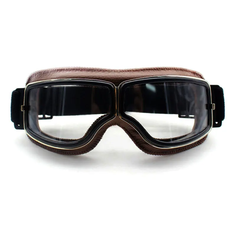

Vintage Motorcycle Goggles Retro Motorbike Scooter Biker ATV Glasses Universal Helmet Goggles Foldable Vintage Off-Road