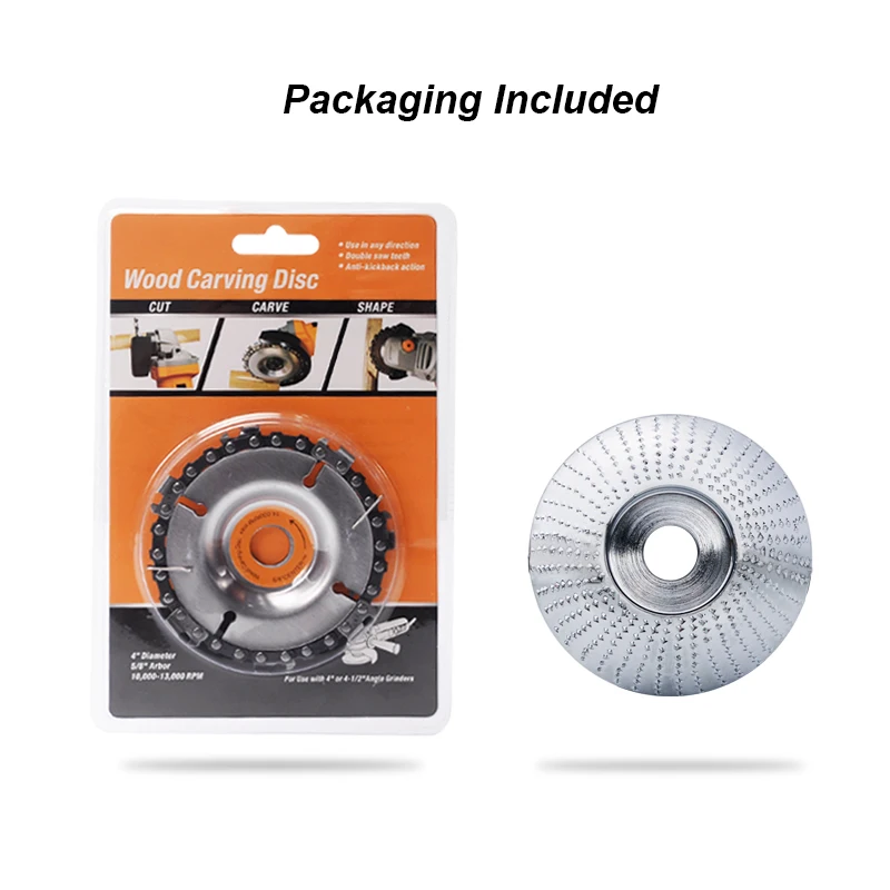 

2pcs Angle Grinder Carving Wheel Set 16mm 5/8 Rotary Disc Wood Grinding Wheel Woodworking Abrasive Tool Circular Saw Blade